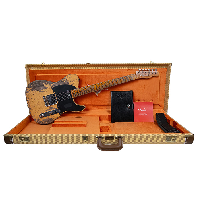 Fender Custom Shop 1952 Telecaster Super Heavy Relic Aged Nocaster Blonde Elektro Gitar